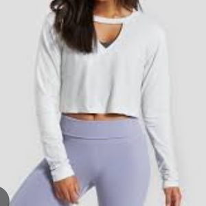 gymshark power down crop top